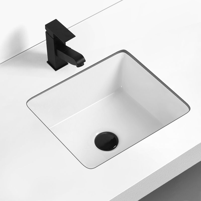 Rectangular Bathroom Sink in White with Overflow Porcelain Undermount Sink Clearhalo 'Bathroom Remodel & Bathroom Fixtures' 'Bathroom Sinks & Faucet Components' 'Bathroom Sinks' 'bathroom_sink' 'Home Improvement' 'home_improvement' 'home_improvement_bathroom_sink' 1200x1200_db30af07-f63e-4e99-80f0-4e8e75a0a5db