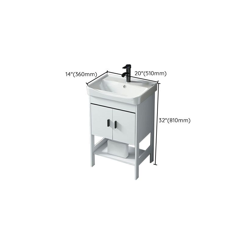 Freestanding Modern Sink Included Bath Vanity in White for Bathroom Clearhalo 'Bathroom Remodel & Bathroom Fixtures' 'Bathroom Vanities' 'bathroom_vanities' 'Home Improvement' 'home_improvement' 'home_improvement_bathroom_vanities' 1200x1200_db319aef-5eb7-4d4b-b86c-d6c34fdcbf8e