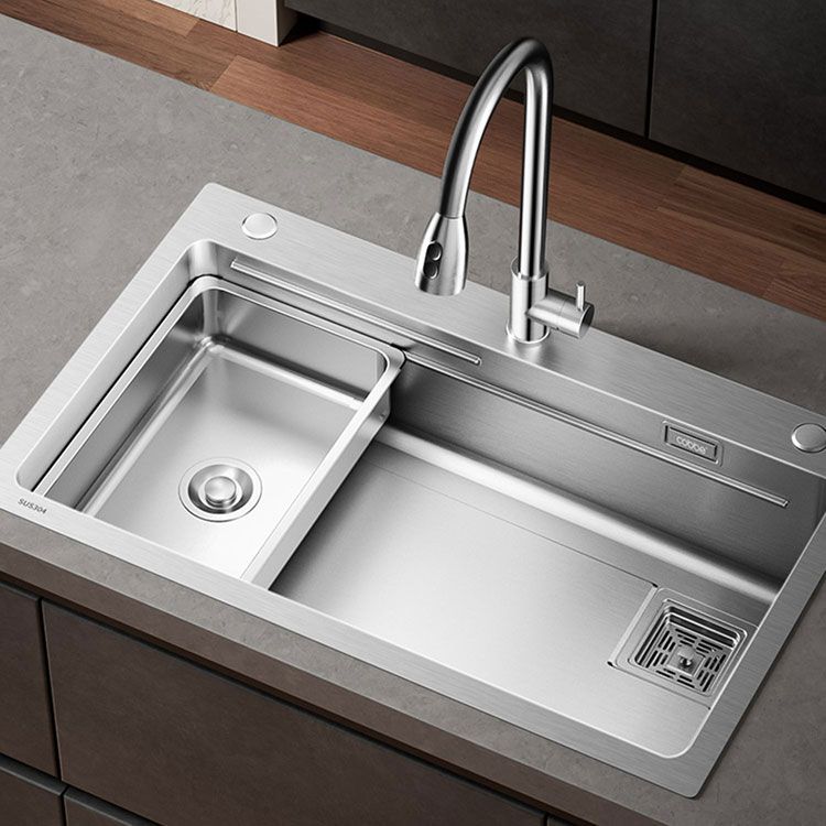 Modern Style Kitchen Sink Drop In Stainless Steel Noise Cancelling