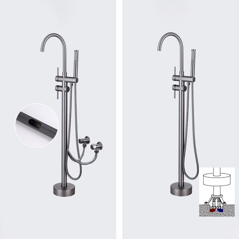 Floor Mounted Copper Freestanding Tub Filler Freestanding Rotatable Tub Filler Trim Clearhalo 'Bathroom Remodel & Bathroom Fixtures' 'Bathtub Faucets' 'bathtub_faucets' 'Home Improvement' 'home_improvement' 'home_improvement_bathtub_faucets' 1200x1200_db85f588-20bc-4ff9-8be9-3065c2ec7a3b