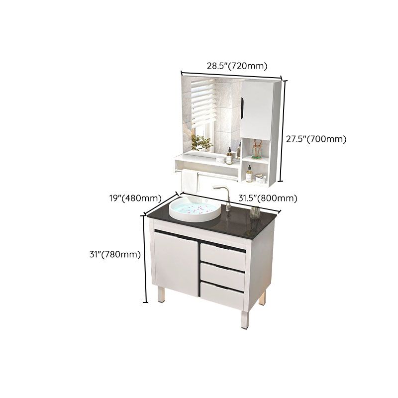Mirror Included Wall Mount Sink Vanity with Faucet for Bathroom Clearhalo 'Bathroom Remodel & Bathroom Fixtures' 'Bathroom Vanities' 'bathroom_vanities' 'Home Improvement' 'home_improvement' 'home_improvement_bathroom_vanities' 1200x1200_db92a691-5315-483d-816c-9a895516bd43