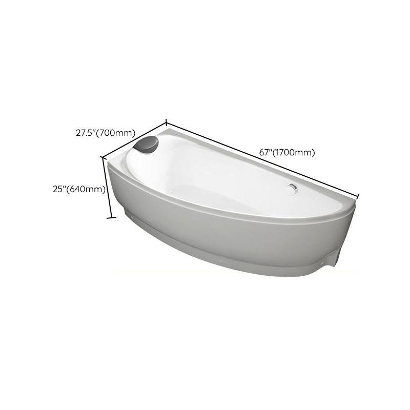 Modern Corner Bath Back to Wall Acrylic Soaking White Bathtub Clearhalo 'Bathroom Remodel & Bathroom Fixtures' 'Bathtubs' 'Home Improvement' 'home_improvement' 'home_improvement_bathtubs' 'Showers & Bathtubs' 1200x1200_dba00650-b6cc-416b-baad-4d2895199c13