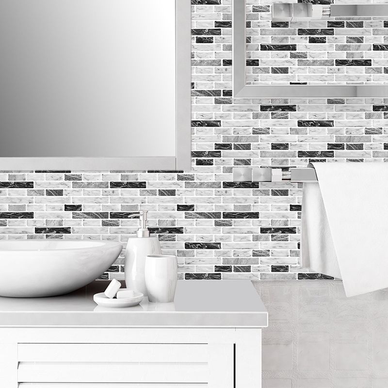 Peel and Stick Wall Tile Rectangle PVC Subway Waterproof Peel & Stick Tile 10-Pack Clearhalo 'Flooring 'Home Improvement' 'home_improvement' 'home_improvement_peel_stick_blacksplash' 'Peel & Stick Backsplash Tile' 'peel_stick_blacksplash' 'Walls & Ceilings' Walls and Ceiling' 1200x1200_dbb4b4b7-1ef6-46db-845b-cd949e9365f6