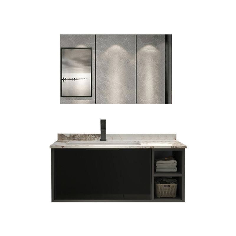 Black Wood Wall Mount Single-Sink Rectangular Bathroom Sink Vanity Clearhalo 'Bathroom Remodel & Bathroom Fixtures' 'Bathroom Vanities' 'bathroom_vanities' 'Home Improvement' 'home_improvement' 'home_improvement_bathroom_vanities' 1200x1200_dbc316f7-5d9f-4ac6-a628-fbea47aa04dc