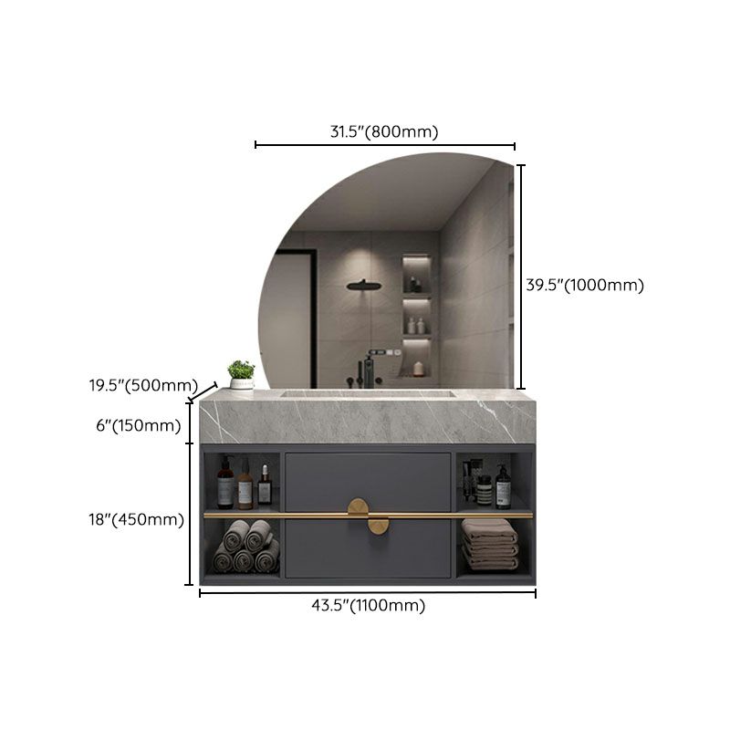 Wall Mount Faucet Included Bath Vanity with Mirror Sink for Bathroom Clearhalo 'Bathroom Remodel & Bathroom Fixtures' 'Bathroom Vanities' 'bathroom_vanities' 'Home Improvement' 'home_improvement' 'home_improvement_bathroom_vanities' 1200x1200_dbe1853d-91fc-4553-8a6e-20a822684ea9