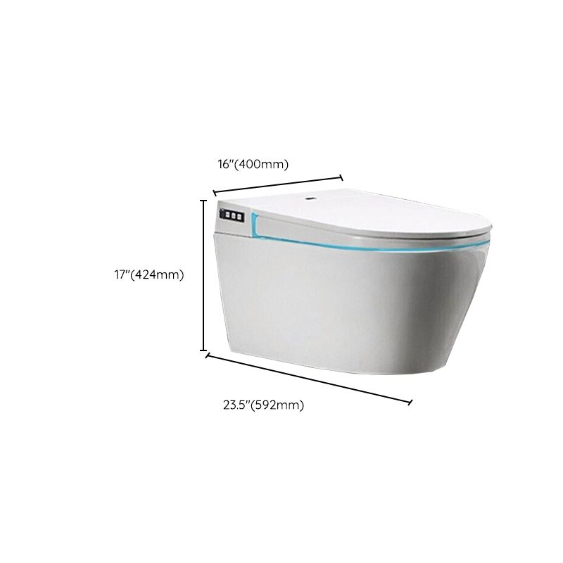 Elongated Smart Toilet Seat Bidet Stain Resistant White Bidet Seat with Heated Seat Clearhalo 'Bathroom Remodel & Bathroom Fixtures' 'Bidets' 'Home Improvement' 'home_improvement' 'home_improvement_bidets' 'Toilets & Bidets' 1200x1200_dbe1d67e-a918-4a43-8a1d-5e22718ae828