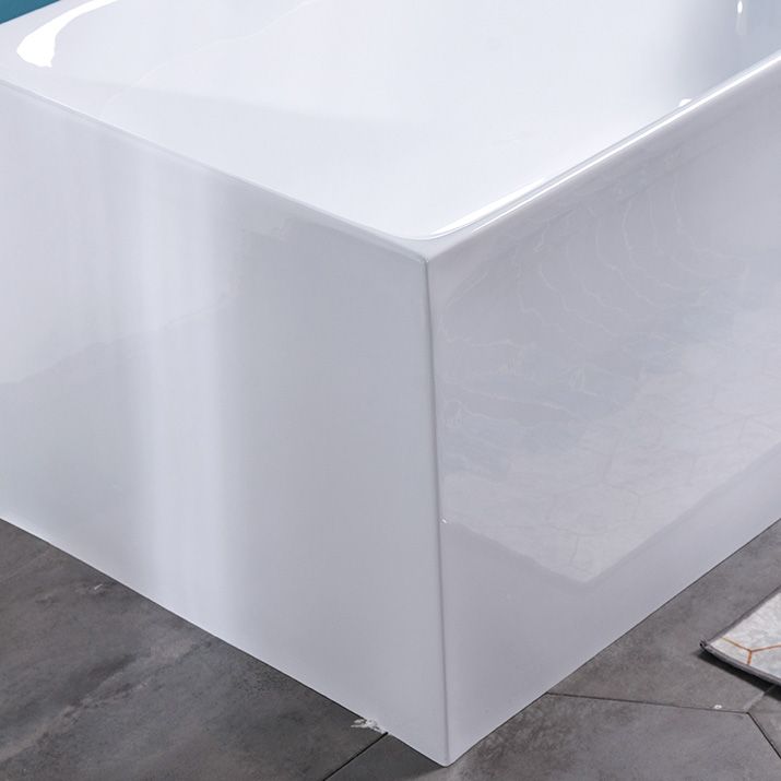 Antique Finish Bathtub Modern Rectangular Back to Wall Soaking Bath Tub Clearhalo 'Bathroom Remodel & Bathroom Fixtures' 'Bathtubs' 'Home Improvement' 'home_improvement' 'home_improvement_bathtubs' 'Showers & Bathtubs' 1200x1200_dbfc40e2-c892-41dc-af23-0c7e5aaf1482