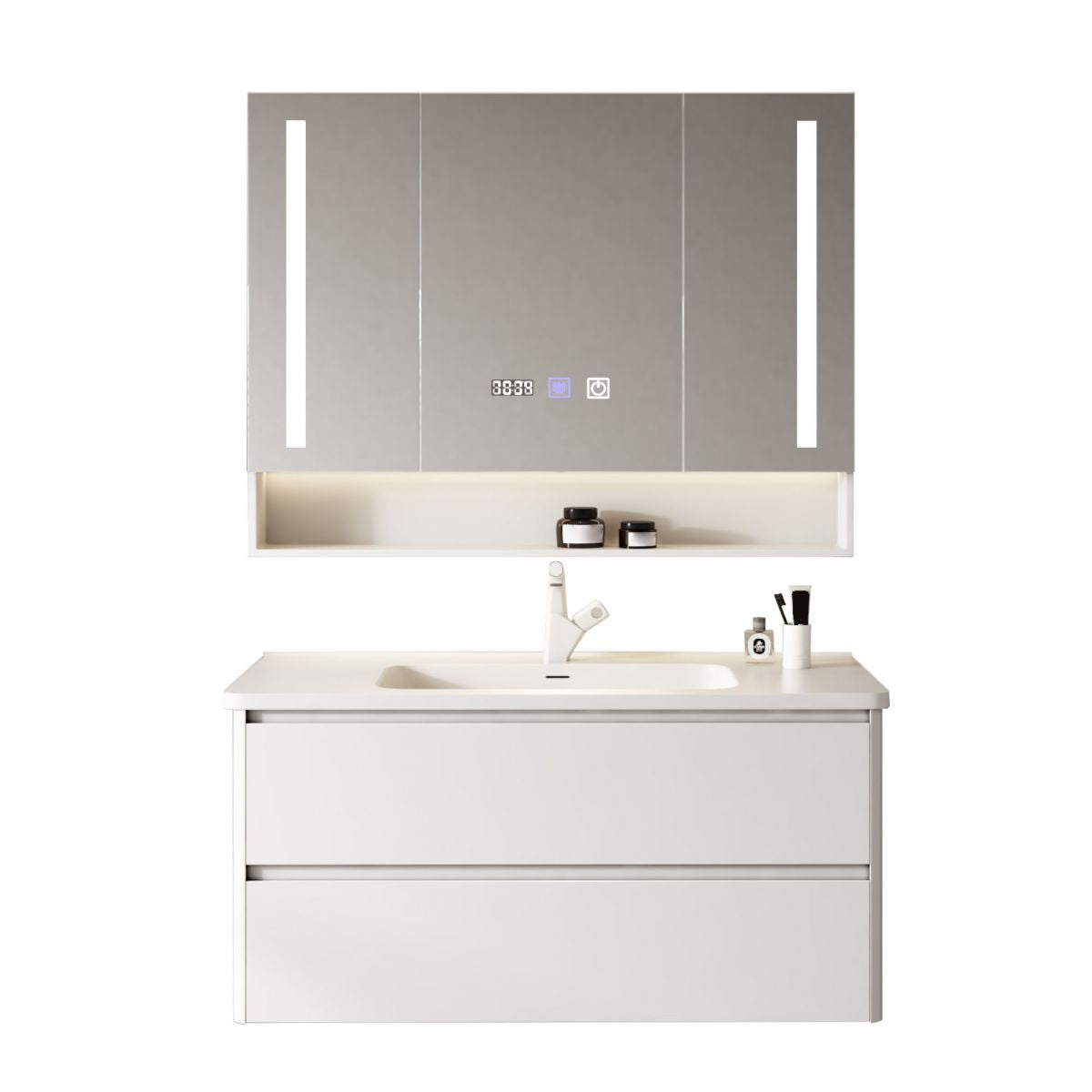 Sink Included Wall Mount Sink Vanity with Faucet Mirror for Bathroom Clearhalo 'Bathroom Remodel & Bathroom Fixtures' 'Bathroom Vanities' 'bathroom_vanities' 'Home Improvement' 'home_improvement' 'home_improvement_bathroom_vanities' 1200x1200_dc0739ba-b7b5-48e9-b555-f6f2b50f4d0b