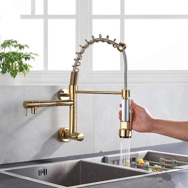 Modern 1-Handle Faucet Touchless Spring Spout Standard Kitchen Faucet Clearhalo 'Home Improvement' 'home_improvement' 'home_improvement_kitchen_faucets' 'Kitchen Faucets' 'Kitchen Remodel & Kitchen Fixtures' 'Kitchen Sinks & Faucet Components' 'kitchen_faucets' 1200x1200_dc09d40b-e6d5-4bc8-bc4f-1238ce94f99d