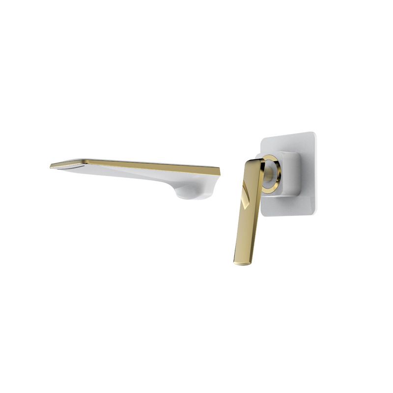 Wall Mounted Bathroom Faucets Glam Style Lever Handles Faucets Clearhalo 'bathroom_sink_faucets' 'Conjunta de Baño y Conjunta de Grifo' 'Coronamiento de Baño y Dispositivo de Baño' 'Grifo del lavabo del baño' 'Hogar' 'home_improvement' 'home_improvement_bathroom_sink_faucets' 'Mejoras para el hogar' 1200x1200_dc21a5e6-20f1-40f1-9a49-ac53fd6d74cd