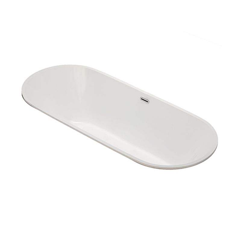 Modern White Ellipse Embedded Bathtub Acrylic with Drain Bath Tub Clearhalo 'Bathroom Remodel & Bathroom Fixtures' 'Bathtubs' 'Home Improvement' 'home_improvement' 'home_improvement_bathtubs' 'Showers & Bathtubs' 1200x1200_dc2f45fd-1271-41cd-b997-97044f522d10