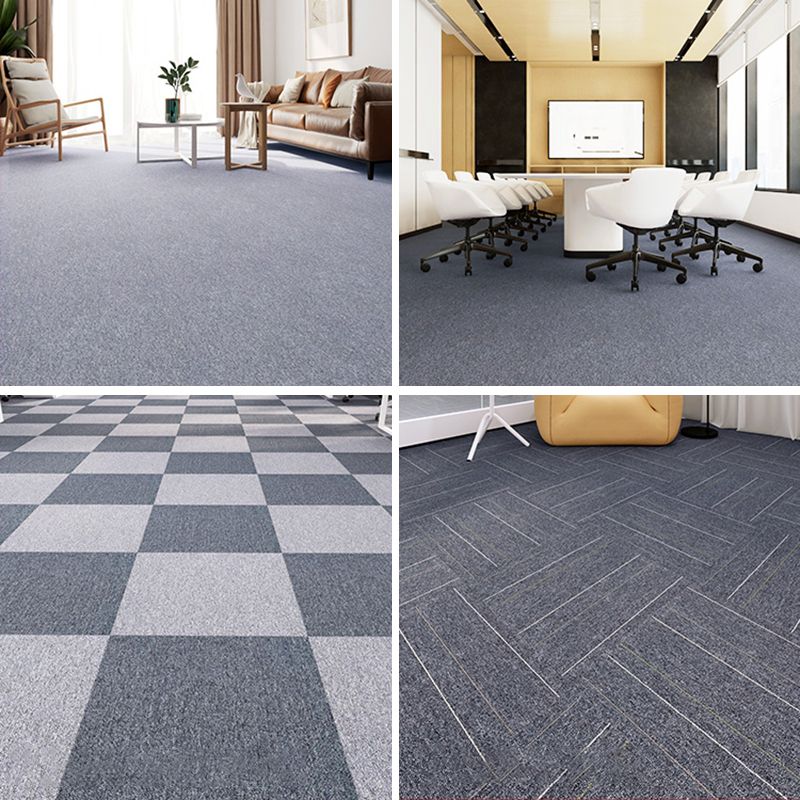 Carpet Tile Non-Skid Fade Resistant Solid Color Self Peel and Stick Carpet Tiles Clearhalo 'Carpet Tiles & Carpet Squares' 'carpet_tiles_carpet_squares' 'Flooring 'Home Improvement' 'home_improvement' 'home_improvement_carpet_tiles_carpet_squares' Walls and Ceiling' 1200x1200_dc3fc123-0aa3-442c-9489-a5806ed2d7ff