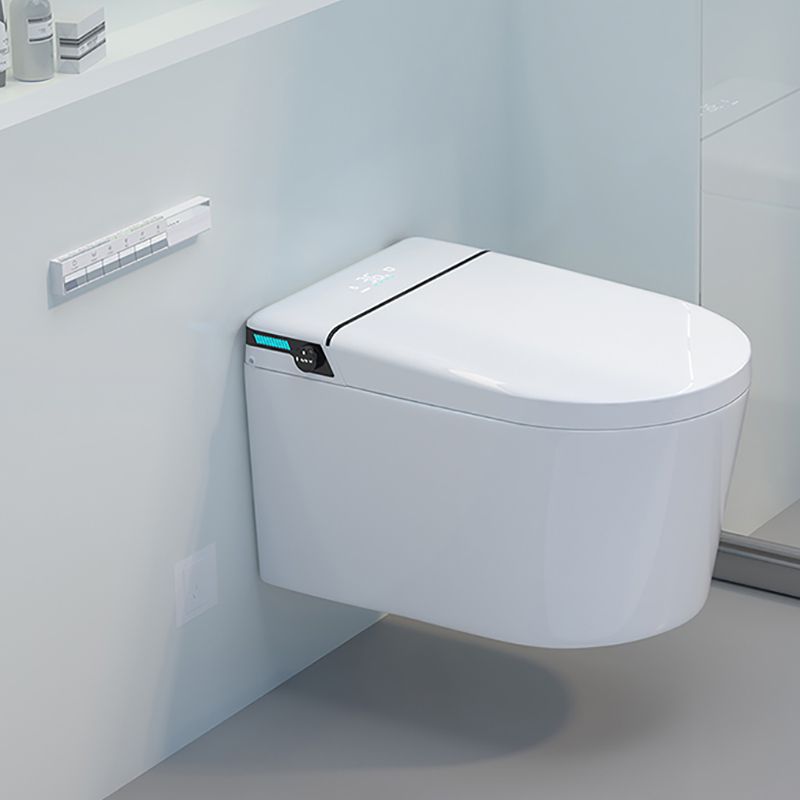 Elongated Smart Wall Mounted Bidet 14.17" H Cotton White Bidet with Unlimited Warm Water Clearhalo 'Bathroom Remodel & Bathroom Fixtures' 'Bidets' 'Home Improvement' 'home_improvement' 'home_improvement_bidets' 'Toilets & Bidets' 1200x1200_dca029cf-5f42-47b7-b263-7fbe71ec0b3d