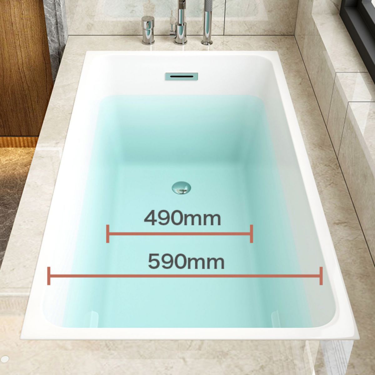 Rectangular Drop-in Acrylic Bathtub White Modern Back to Wall Bathtub (Board not Included) Clearhalo 'Bathroom Remodel & Bathroom Fixtures' 'Bathtubs' 'Home Improvement' 'home_improvement' 'home_improvement_bathtubs' 'Showers & Bathtubs' 1200x1200_dcd24c9a-d2dc-40fb-8fa9-97d889d6a405