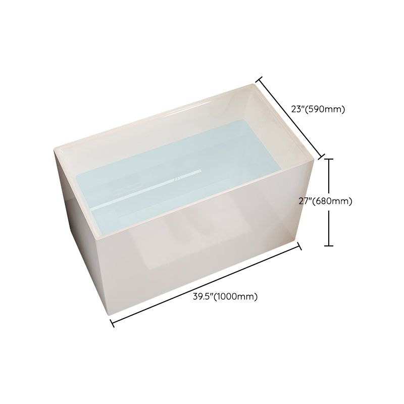 Modern Acrylic Rectangular Soaking Bathtub 26.77" Tall White Bathtub Clearhalo 'Bathroom Remodel & Bathroom Fixtures' 'Bathtubs' 'Home Improvement' 'home_improvement' 'home_improvement_bathtubs' 'Showers & Bathtubs' 1200x1200_dcd8b5a2-4f08-476d-8fc4-494c7a485352