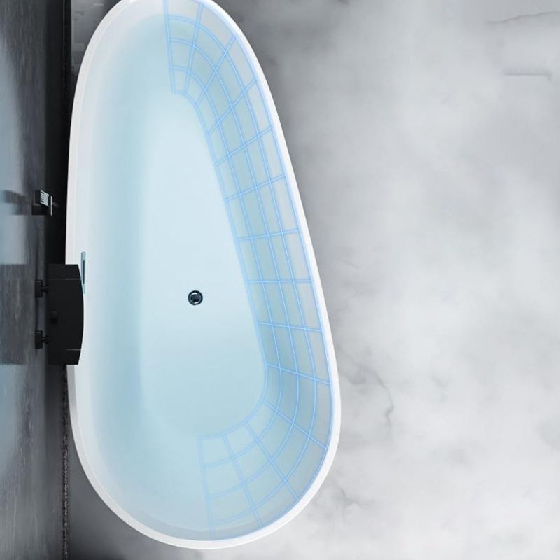 Modern Acrylic Bathtub Freestanding Soaking Bathtub with Drain Bathtub and Overflow Hole Clearhalo 'Bathroom Remodel & Bathroom Fixtures' 'Bathtubs' 'Home Improvement' 'home_improvement' 'home_improvement_bathtubs' 'Showers & Bathtubs' 1200x1200_dce1a30a-0886-4de7-9ac4-1a28a522edb5