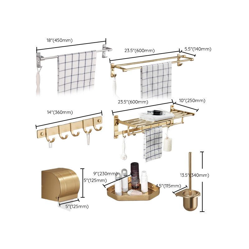 Modern Metal Bathroom Hardware Set Gold Bathroom Accessories Hardware Set Clearhalo 'Bathroom Hardware Sets' 'Bathroom Hardware' 'Bathroom Remodel & Bathroom Fixtures' 'bathroom_hardware_sets' 'Home Improvement' 'home_improvement' 'home_improvement_bathroom_hardware_sets' 1200x1200_dd07c6ae-cd30-47cb-90b1-a508c330cee7