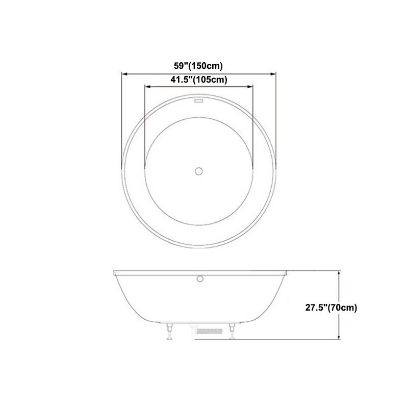 Modern Acrylic Drop-in Bathtub Oval Bath Tub for Home in White Clearhalo 'Bathroom Remodel & Bathroom Fixtures' 'Bathtubs' 'Home Improvement' 'home_improvement' 'home_improvement_bathtubs' 'Showers & Bathtubs' 1200x1200_dd458cca-2e09-4aeb-85e2-0b27077e3c74