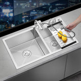 Contemporary Style Kitchen Sink Stainless Steel 2 Holes Kitchen Double Sink Clearhalo 'Home Improvement' 'home_improvement' 'home_improvement_kitchen_sinks' 'Kitchen Remodel & Kitchen Fixtures' 'Kitchen Sinks & Faucet Components' 'Kitchen Sinks' 'kitchen_sinks' 1200x1200_dd47a0fa-2bb5-4a16-b7cc-e5b5fd0aac32