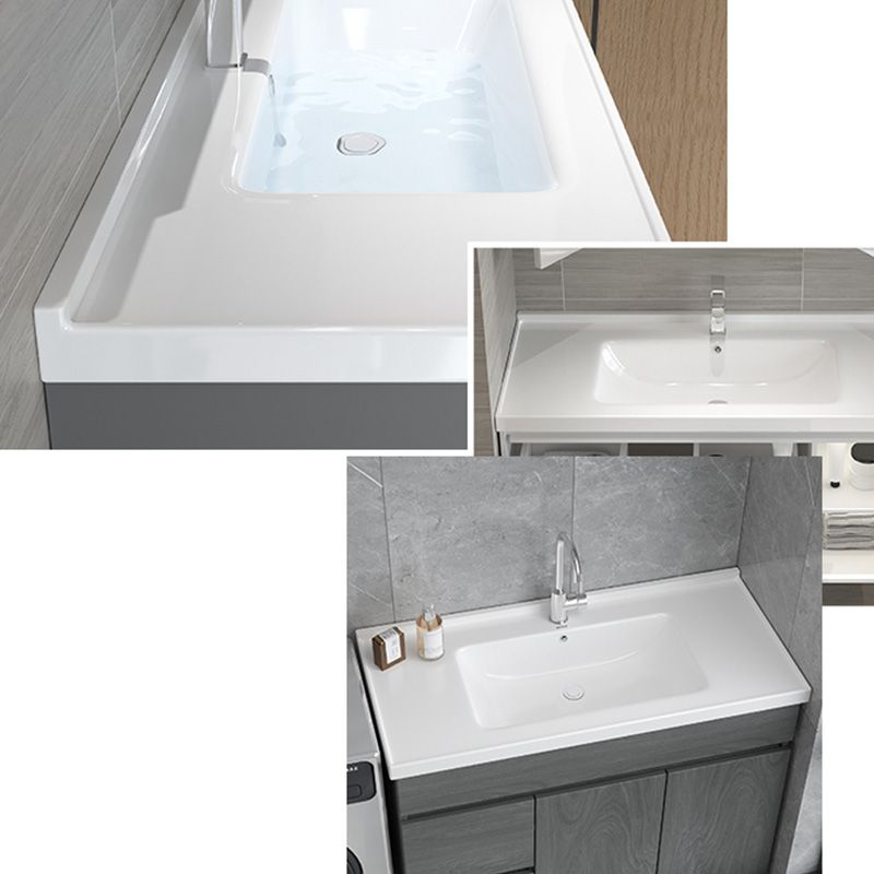 Contemporary Bathroom Sink Rectangular Porcelain Drop-in Bathroom Sink with Pop-Up Drain Clearhalo 'Bathroom Remodel & Bathroom Fixtures' 'Bathroom Sinks & Faucet Components' 'Bathroom Sinks' 'bathroom_sink' 'Home Improvement' 'home_improvement' 'home_improvement_bathroom_sink' 1200x1200_dd51f14e-4ec2-42d6-bfcd-bc01b2f91c1e