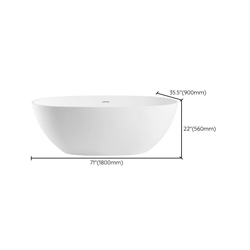 Soaking Freestanding Bath Tub Antique Finish Oval Modern Bathtub (Faucet not Included) Clearhalo 'Bathroom Remodel & Bathroom Fixtures' 'Bathtubs' 'Home Improvement' 'home_improvement' 'home_improvement_bathtubs' 'Showers & Bathtubs' 1200x1200_dd65658d-4d3e-499b-b5ce-37e5fee89c44