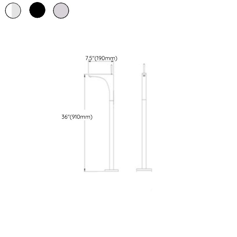 Modern Floor Mounted Freestanding Tub Filler Freestanding Copper High Arc Tub Filler Trim Clearhalo 'Bathroom Remodel & Bathroom Fixtures' 'Bathtub Faucets' 'bathtub_faucets' 'Home Improvement' 'home_improvement' 'home_improvement_bathtub_faucets' 1200x1200_dd87ee7a-d365-4d9c-9c0f-8b94ac769ef8