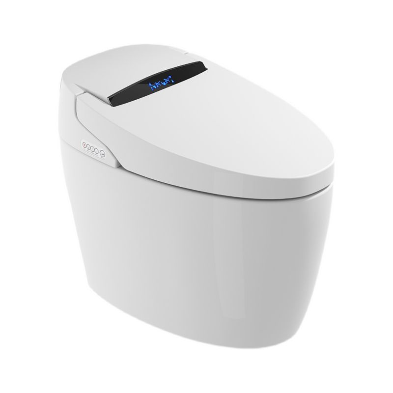 Contemporary Floor Standing Bidet Foot Sensor Elongated Heated Seat White Clearhalo 'Bathroom Remodel & Bathroom Fixtures' 'Bidets' 'Home Improvement' 'home_improvement' 'home_improvement_bidets' 'Toilets & Bidets' 1200x1200_dda57fc8-45cf-4738-920f-238234411e7a