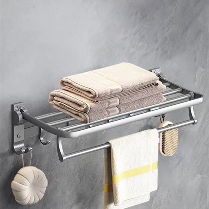 Matte Gray Bathroom Accessory Set Bath Shelf/Towel Bar & Paper Holder Included Clearhalo 'Bathroom Hardware Sets' 'Bathroom Hardware' 'Bathroom Remodel & Bathroom Fixtures' 'bathroom_hardware_sets' 'Home Improvement' 'home_improvement' 'home_improvement_bathroom_hardware_sets' 1200x1200_ddafe2df-63b1-49dd-93a1-8dd18c703845