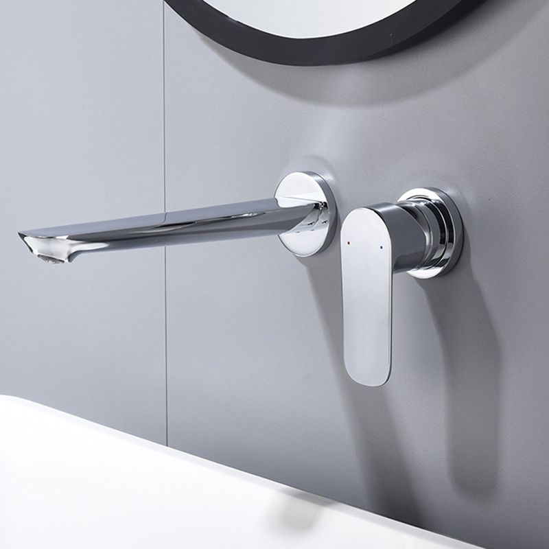 Modern 1-Handle Bathroom Sink Faucet Circular Wall Mounted Bathroom Faucet Clearhalo 'bathroom_sink_faucets' 'Conjunta de Baño y Conjunta de Grifo' 'Coronamiento de Baño y Dispositivo de Baño' 'Grifo del lavabo del baño' 'Hogar' 'home_improvement' 'home_improvement_bathroom_sink_faucets' 'Mejoras para el hogar' 1200x1200_ddb3d5a9-159e-4f75-9234-7fe032d57cc1