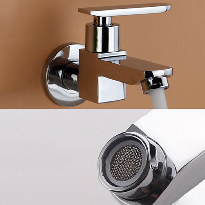 Contemporary Wall Mounted Bathroom Faucet Lever Handles Solid Brass Faucet Clearhalo 'Bathroom Remodel & Bathroom Fixtures' 'Bathroom Sink Faucets' 'Bathroom Sinks & Faucet Components' 'bathroom_sink_faucets' 'Home Improvement' 'home_improvement' 'home_improvement_bathroom_sink_faucets' 1200x1200_ddb5beb5-6d0d-43b7-942d-aef94c9b3fa1