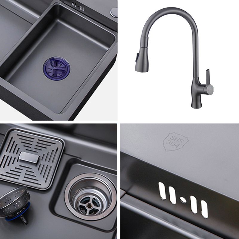 Contemporary Kitchen Sink Stainless Steel Drop-In Friction Resistant Kitchen Sink Clearhalo 'Home Improvement' 'home_improvement' 'home_improvement_kitchen_sinks' 'Kitchen Remodel & Kitchen Fixtures' 'Kitchen Sinks & Faucet Components' 'Kitchen Sinks' 'kitchen_sinks' 1200x1200_ddbe9d6d-e4de-42b9-8a05-34221a9a540b