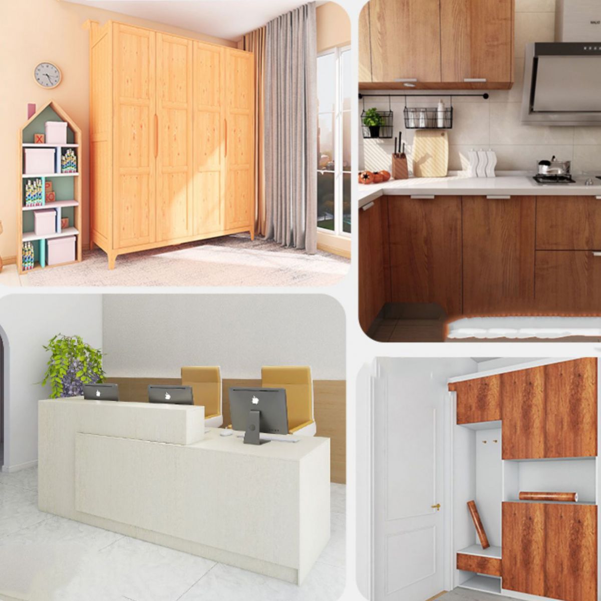 Modern Style Wall Access Panel Peel and Stick Wall Access Panel with Wood Look Clearhalo 'Flooring 'Home Improvement' 'home_improvement' 'home_improvement_wall_paneling' 'Wall Paneling' 'wall_paneling' 'Walls & Ceilings' Walls and Ceiling' 1200x1200_de05c37b-50d0-480f-9964-91dda15e5455