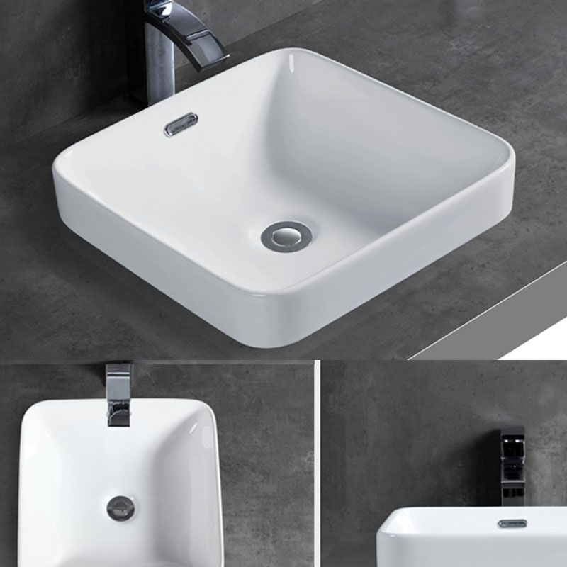 Contemporary Bathroom Sink with Overflow Porcelain Round Vessel Bathroom Sink Only Clearhalo 'Bathroom Remodel & Bathroom Fixtures' 'Bathroom Sinks & Faucet Components' 'Bathroom Sinks' 'bathroom_sink' 'Home Improvement' 'home_improvement' 'home_improvement_bathroom_sink' 1200x1200_de1c5e89-8f80-4bab-934d-6a373ea298b7