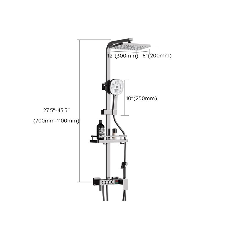 Modern Plain Shower Trim Temperature Control Slide Bar Included Shower System Clearhalo 'Bathroom Remodel & Bathroom Fixtures' 'Home Improvement' 'home_improvement' 'home_improvement_shower_faucets' 'Shower Faucets & Systems' 'shower_faucets' 'Showers & Bathtubs Plumbing' 'Showers & Bathtubs' 1200x1200_de39b4bd-d76f-4aa3-b655-e78dad0b0a3e