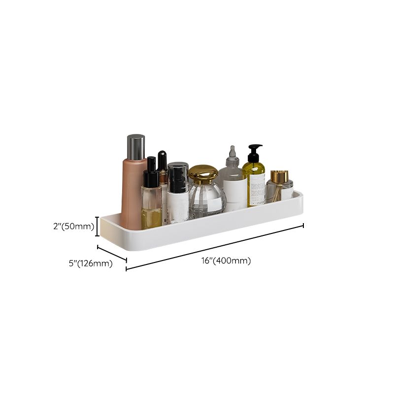 Contemporary Bathroom Accessory Set Metal Bath Shelf in White Clearhalo 'Bathroom Hardware Sets' 'Bathroom Hardware' 'Bathroom Remodel & Bathroom Fixtures' 'bathroom_hardware_sets' 'Home Improvement' 'home_improvement' 'home_improvement_bathroom_hardware_sets' 1200x1200_de513208-94eb-4354-82a3-ea8dfb13ec3f