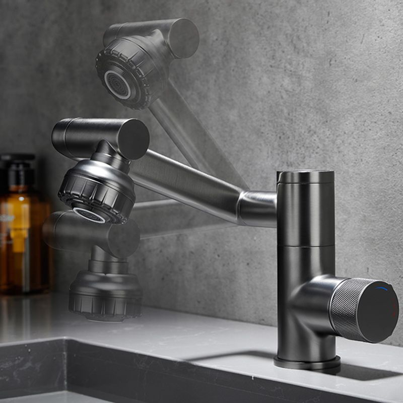 Modern Bathroom Vessel Faucet Swivel Spout Digital Display High-Arc Vessel Faucet Clearhalo 'Bathroom Remodel & Bathroom Fixtures' 'Bathroom Sink Faucets' 'Bathroom Sinks & Faucet Components' 'bathroom_sink_faucets' 'Home Improvement' 'home_improvement' 'home_improvement_bathroom_sink_faucets' 1200x1200_de7d3fe2-e131-4304-9093-930affbeb033