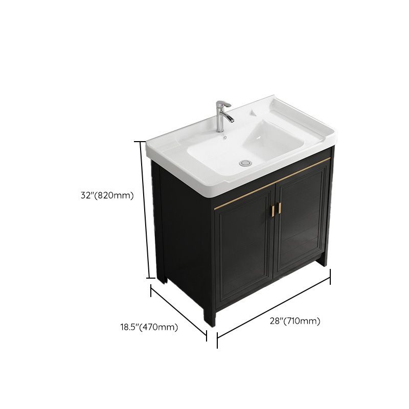 Free Standing Vanity Sink Ceramic Sink Drawers Faucet Vanity Set with Mirror Clearhalo 'Bathroom Remodel & Bathroom Fixtures' 'Bathroom Vanities' 'bathroom_vanities' 'Home Improvement' 'home_improvement' 'home_improvement_bathroom_vanities' 1200x1200_deae7436-ba18-4a29-86f3-273ef0c2b224