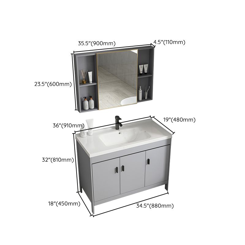 Modern Bathroom Vanity Set Freestanding Single-Sink Bathroom Sink Vanity Clearhalo 'Bathroom Remodel & Bathroom Fixtures' 'Bathroom Vanities' 'bathroom_vanities' 'Home Improvement' 'home_improvement' 'home_improvement_bathroom_vanities' 1200x1200_dec689b2-ae1f-4ab9-a560-1f40ddb0d80f