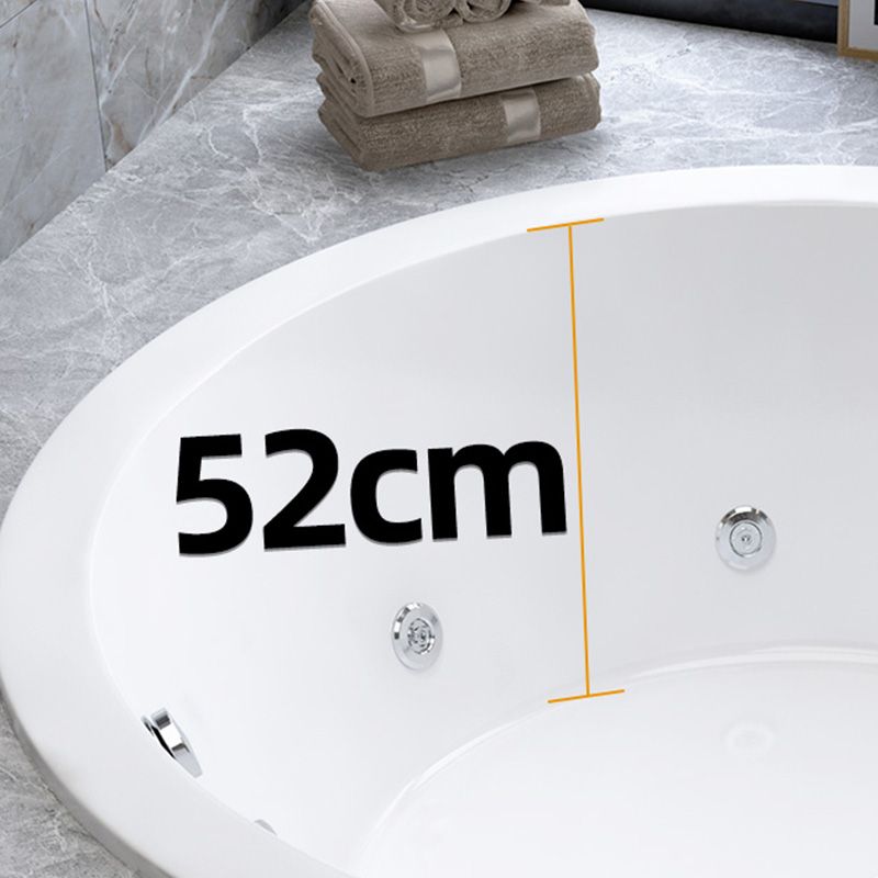 Modern Round White Acrylic Bathtub Embedded Bathtub with Drain and Massage Device Clearhalo 'Bathroom Remodel & Bathroom Fixtures' 'Bathtubs' 'Home Improvement' 'home_improvement' 'home_improvement_bathtubs' 'Showers & Bathtubs' 1200x1200_ded134e6-fb9f-407b-90a0-b117b8d073b4