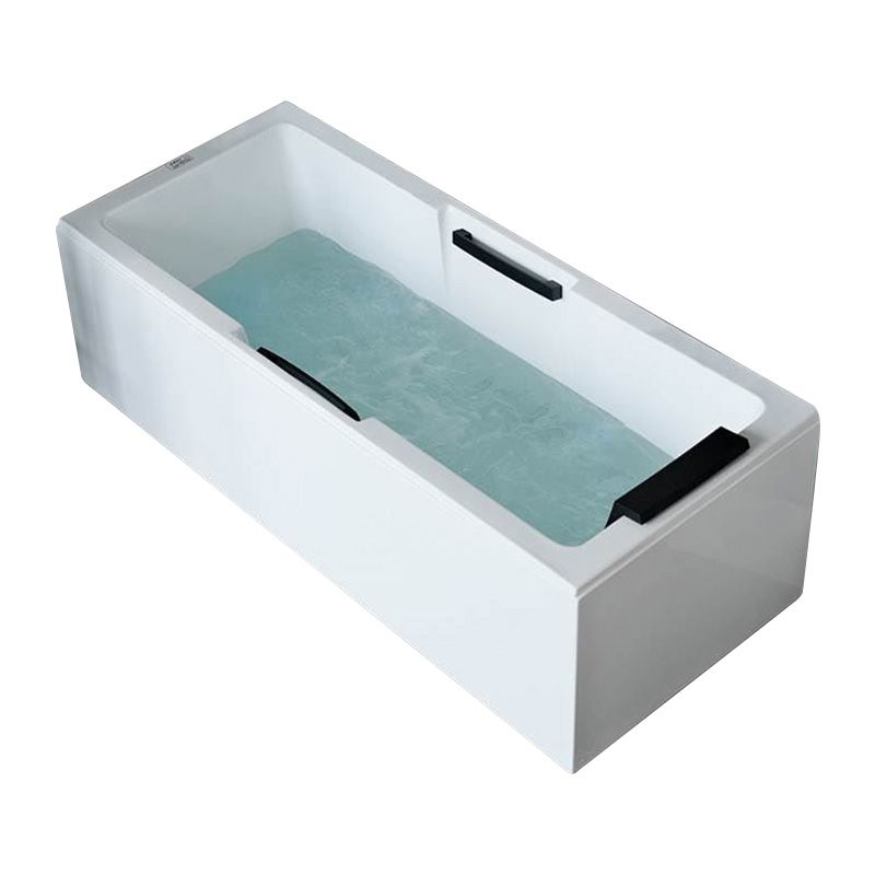 Freestanding Acrylic Bathtub Rectangular Modern Soaking Bath Clearhalo 'Bathroom Remodel & Bathroom Fixtures' 'Bathtubs' 'Home Improvement' 'home_improvement' 'home_improvement_bathtubs' 'Showers & Bathtubs' 1200x1200_ded3f042-87e1-4f8d-bceb-98b6770d1d13