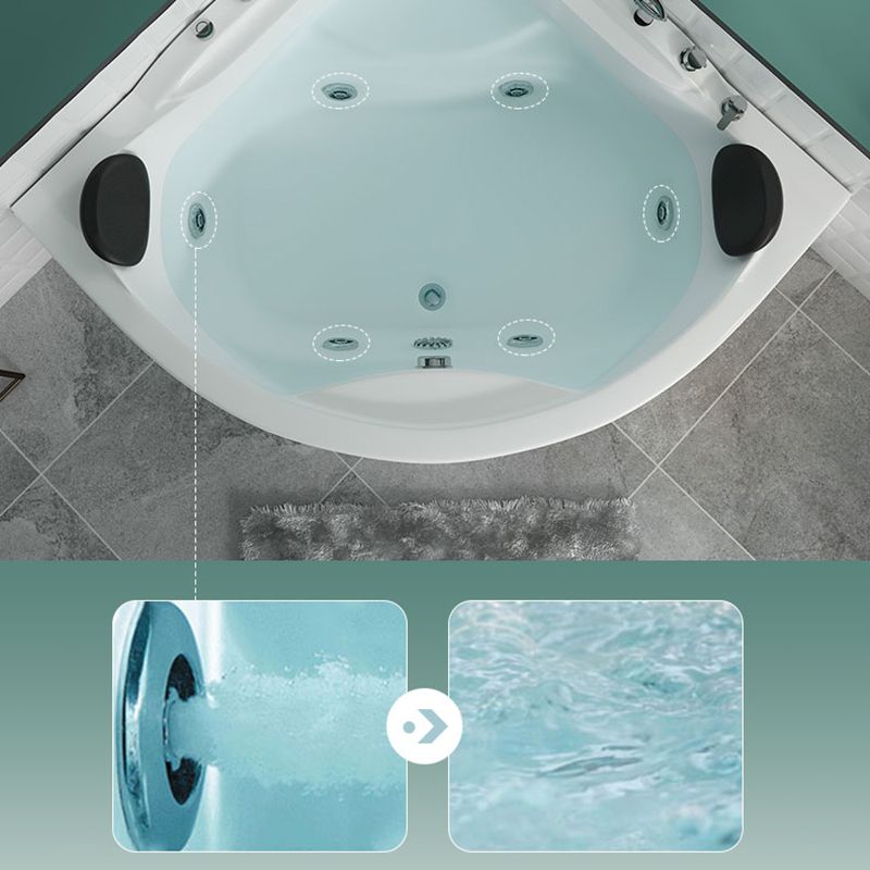 Bathroom Corner Bath Tub Acrylic Modern Bathtub with Drain and Overflow Trim Clearhalo 'Bathroom Remodel & Bathroom Fixtures' 'Bathtubs' 'Home Improvement' 'home_improvement' 'home_improvement_bathtubs' 'Showers & Bathtubs' 1200x1200_ded41f9c-eddf-4627-b6ad-545e3216482b