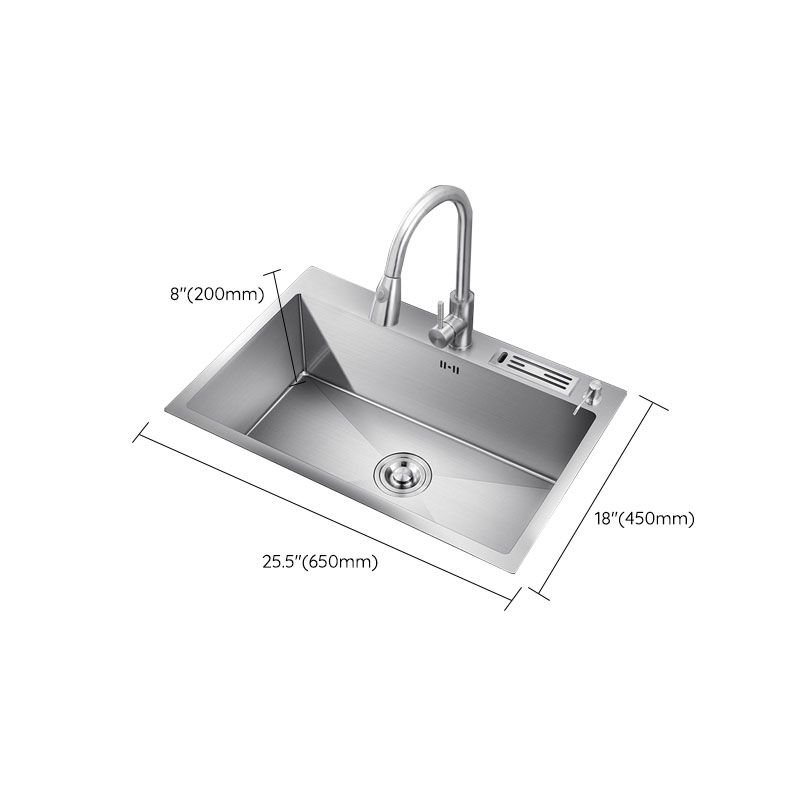 Modern Kitchen Sink Stainless Steel with Accessories and Faucet Kitchen Bar Sink Clearhalo 'Home Improvement' 'home_improvement' 'home_improvement_kitchen_sinks' 'Kitchen Remodel & Kitchen Fixtures' 'Kitchen Sinks & Faucet Components' 'Kitchen Sinks' 'kitchen_sinks' 1200x1200_df0f715a-4f3a-444f-ae9b-cec7f059dac9