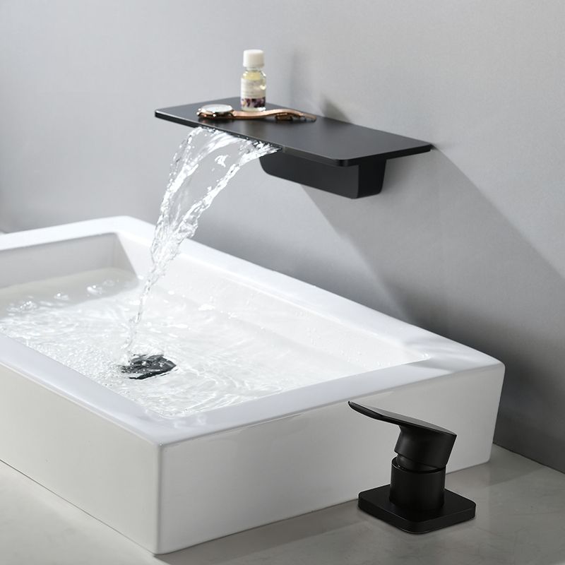 Waterfall Tub Faucet Trim Wall Mounted Low Arc Bath Faucet Trim Clearhalo 'Bathroom Remodel & Bathroom Fixtures' 'Bathtub Faucets' 'bathtub_faucets' 'Home Improvement' 'home_improvement' 'home_improvement_bathtub_faucets' 1200x1200_df1c8635-9ae0-468e-bd8f-43099b0c7862