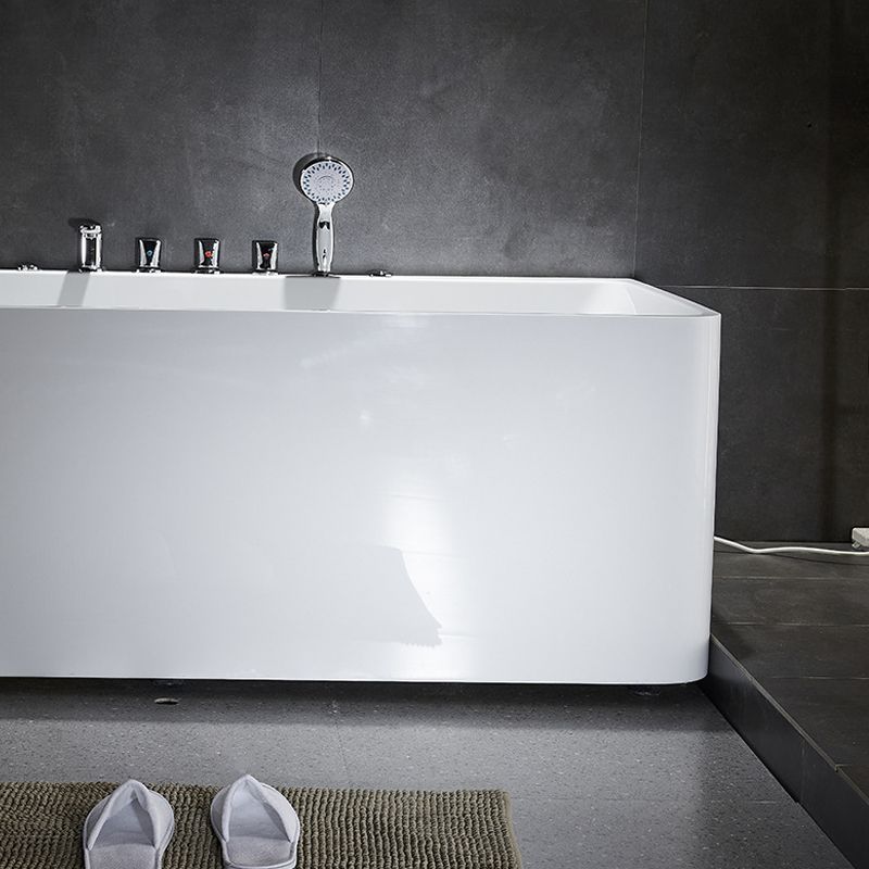 Modern Acrylic Rectangular Bath Tub White Tub with Internal Drain Clearhalo 'Bathroom Remodel & Bathroom Fixtures' 'Bathtubs' 'Home Improvement' 'home_improvement' 'home_improvement_bathtubs' 'Showers & Bathtubs' 1200x1200_df47f828-1b4c-42df-a17d-8ae4b88d4530