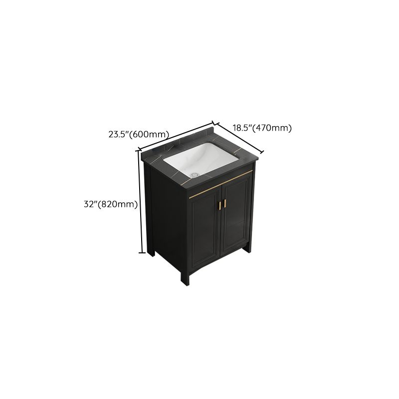 Rectangular Bathroom Vanity Glam Black Freestanding Metal Base Vanity Set Clearhalo 'Bathroom Remodel & Bathroom Fixtures' 'Bathroom Vanities' 'bathroom_vanities' 'Home Improvement' 'home_improvement' 'home_improvement_bathroom_vanities' 1200x1200_df556f1a-9075-4e16-ba9e-363906403c03