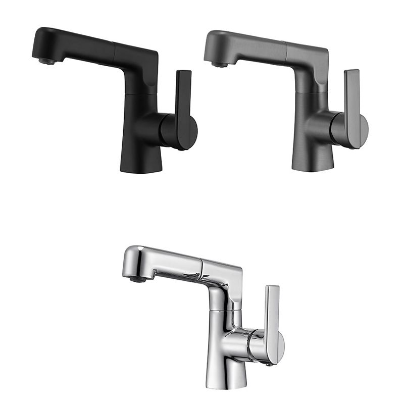 Modern Vessel Faucet Copper Pure Color Single Handle Retractable Vessel Faucet Clearhalo 'Bathroom Remodel & Bathroom Fixtures' 'Bathroom Sink Faucets' 'Bathroom Sinks & Faucet Components' 'bathroom_sink_faucets' 'Home Improvement' 'home_improvement' 'home_improvement_bathroom_sink_faucets' 1200x1200_df591adf-9d62-4bfa-8e04-ebc292db6fd9