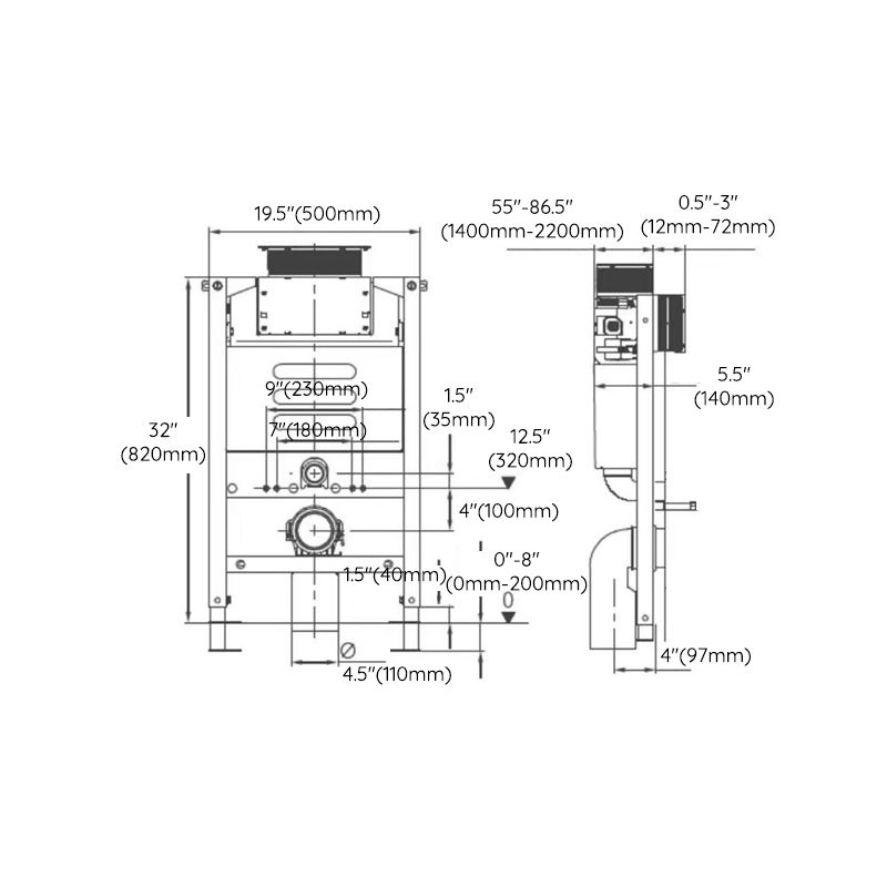 Modern White Gravity Flush Toilet One-Piece Wall Mount Toilet for Bathroom Clearhalo 'Bathroom Remodel & Bathroom Fixtures' 'Home Improvement' 'home_improvement' 'home_improvement_toilets' 'Toilets & Bidets' 'Toilets' 1200x1200_df632ea6-96d2-42e7-bf9a-d0bccfbc49f9