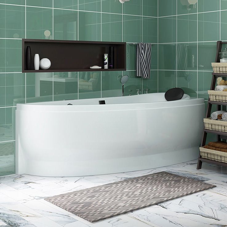 Modern White Acrylic Corner Tub Soaking 29.13-inch Tall Bathtub for Bathroom Clearhalo 'Bathroom Remodel & Bathroom Fixtures' 'Bathtubs' 'Home Improvement' 'home_improvement' 'home_improvement_bathtubs' 'Showers & Bathtubs' 1200x1200_df84601c-4778-49fc-843c-465d4b156032