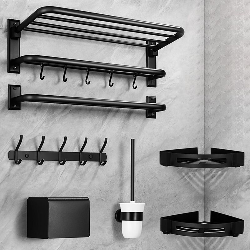 Matte Black Bathroom Hardware Set Modern Bathroom Accessory as Individual or as A Set Clearhalo 'Bathroom Hardware Sets' 'Bathroom Hardware' 'Bathroom Remodel & Bathroom Fixtures' 'bathroom_hardware_sets' 'Home Improvement' 'home_improvement' 'home_improvement_bathroom_hardware_sets' 1200x1200_df85e35e-1c4f-41e7-a8ad-9c3a8b3bb170