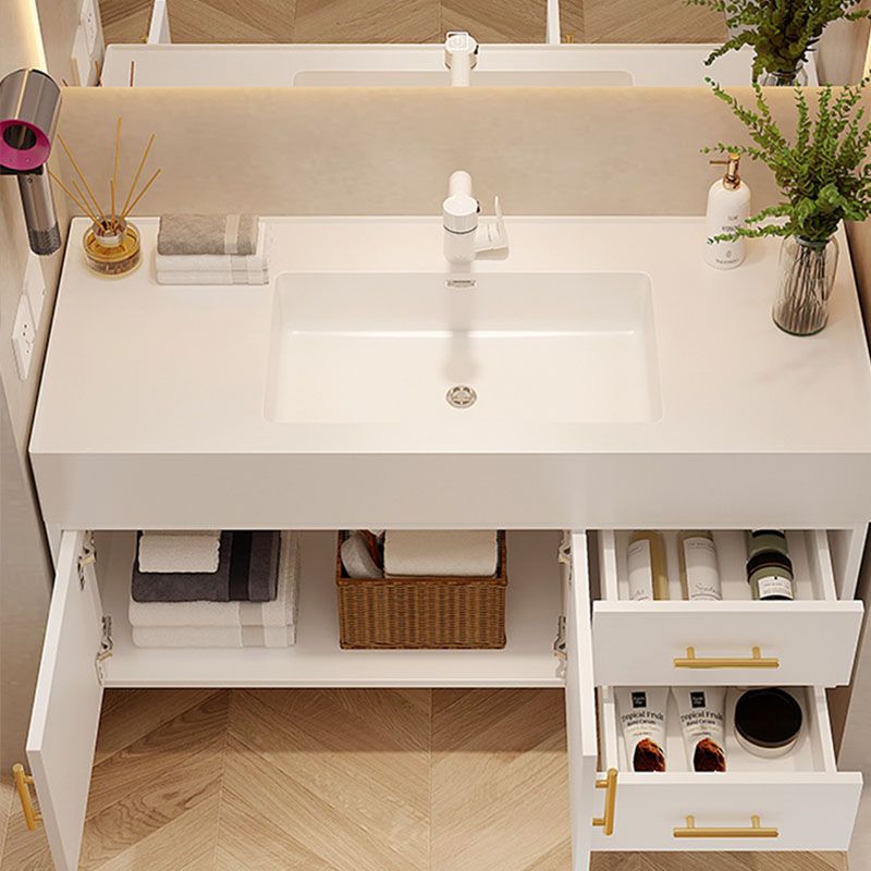 White Wall Mounted Standard Single-Sink Open Console with Sink Set Clearhalo 'Bathroom Remodel & Bathroom Fixtures' 'Bathroom Vanities' 'bathroom_vanities' 'Home Improvement' 'home_improvement' 'home_improvement_bathroom_vanities' 1200x1200_df895a43-810a-4b3b-9c8a-966f3dfa7a98